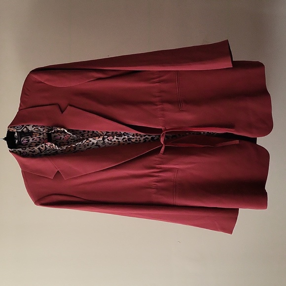 kate spade Jackets & Blazers - NWOT kate spade Drawstring Waist Open Blazer in Rosewood